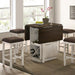 BINGHAM Counter Ht. Table w/ 2 x 15" Leaves - Casa Morelos / Coahuila Furniture (Oklahoma City, OK)