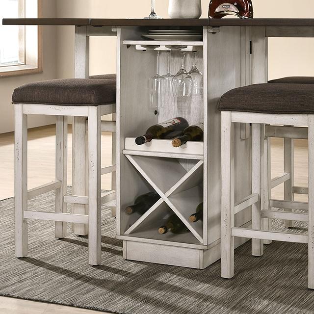 BINGHAM Counter Ht. Table w/ 2 x 15" Leaves - Casa Morelos / Coahuila Furniture (Oklahoma City, OK)