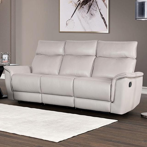 Bienne Sofa Manual Recliner White & Black - Casa Morelos / Coahuila Furniture (Oklahoma City, OK)