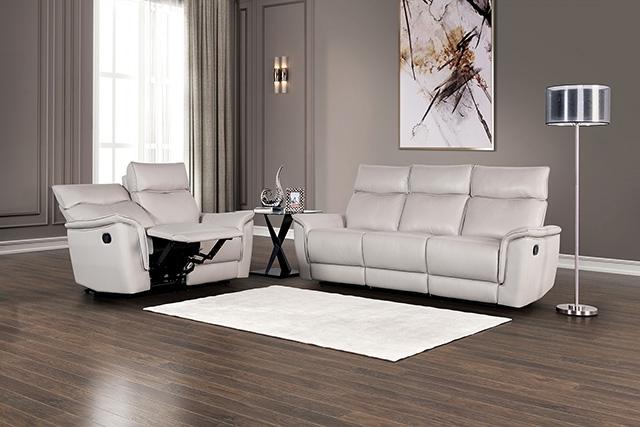 Bienne Recliner Chair White & Black - Casa Morelos / Coahuila Furniture (Oklahoma City, OK)