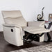 Bienne Recliner Chair White & Black - Casa Morelos / Coahuila Furniture (Oklahoma City, OK)