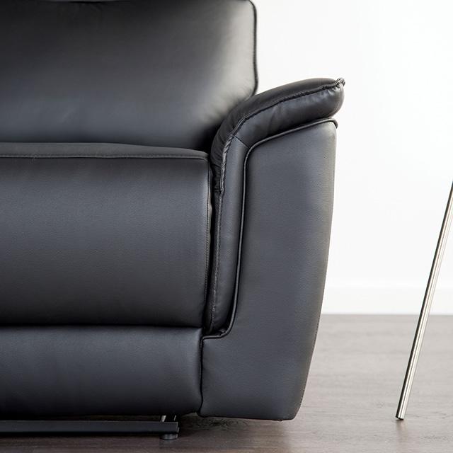 Bienne Loveseat Manual Recliner White & Black - Casa Morelos / Coahuila Furniture (Oklahoma City, OK)