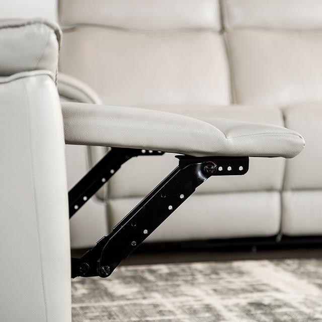Bienne Loveseat Manual Recliner White & Black - Casa Morelos / Coahuila Furniture (Oklahoma City, OK)