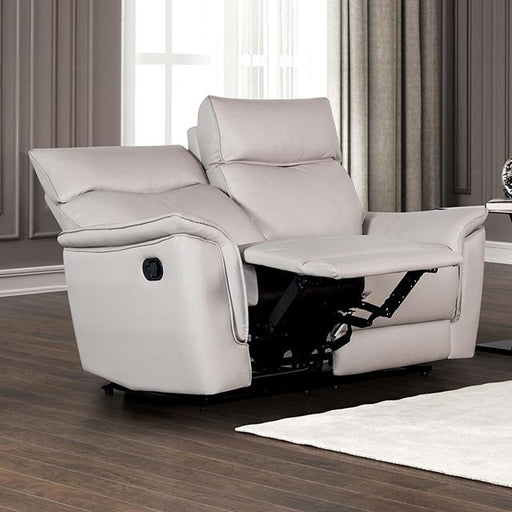Bienne Loveseat Manual Recliner White & Black - Casa Morelos / Coahuila Furniture (Oklahoma City, OK)