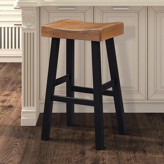 Biasca 29" Stool (2/CTN) White, Brown, & Black - Casa Morelos / Coahuila Furniture (Oklahoma City, OK)