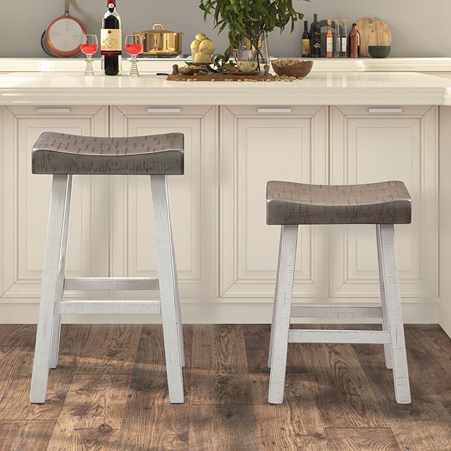 Biasca 29" Stool (2/CTN) White, Brown, & Black - Casa Morelos / Coahuila Furniture (Oklahoma City, OK)