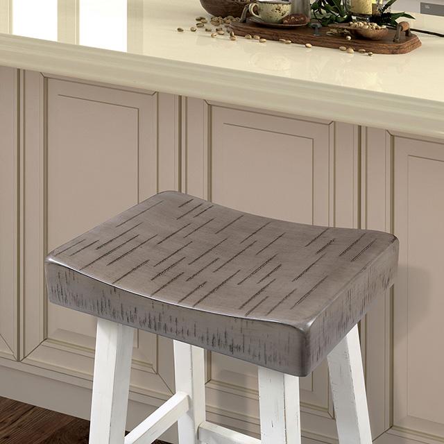 Biasca 29" Stool (2/CTN) White, Brown, & Black - Casa Morelos / Coahuila Furniture (Oklahoma City, OK)