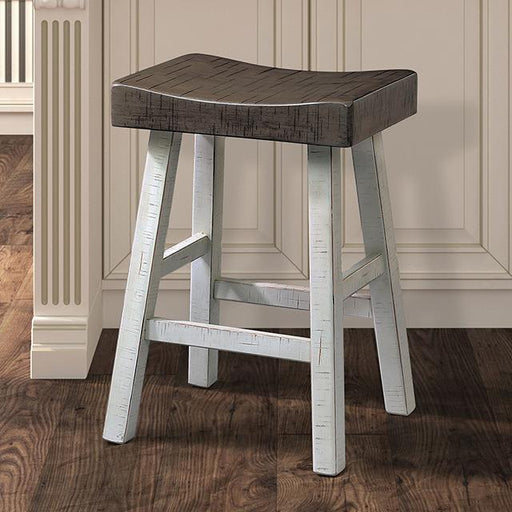 Biasca 24" Stool (2/CTN) White, Brown, & Black - Casa Morelos / Coahuila Furniture (Oklahoma City, OK)