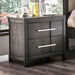 Berenice Espresso Night Stand White, Gray, & Espresso - Casa Morelos / Coahuila Furniture (Oklahoma City, OK)