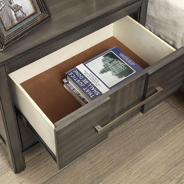Berenice Espresso Night Stand White, Gray, & Espresso - Casa Morelos / Coahuila Furniture (Oklahoma City, OK)