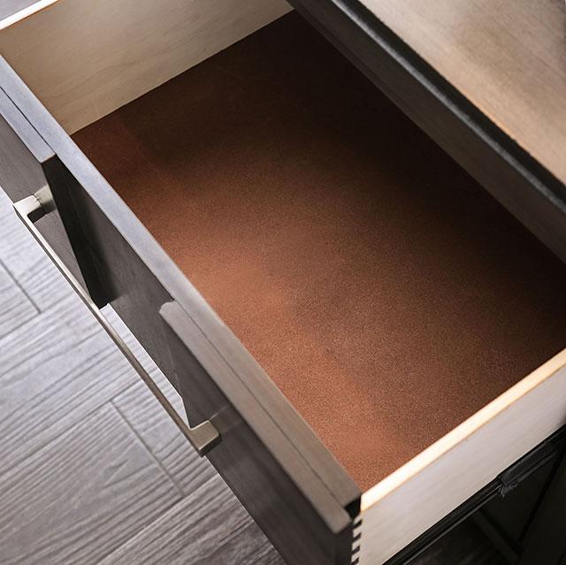 Berenice Espresso Night Stand White, Gray, & Espresso - Casa Morelos / Coahuila Furniture (Oklahoma City, OK)