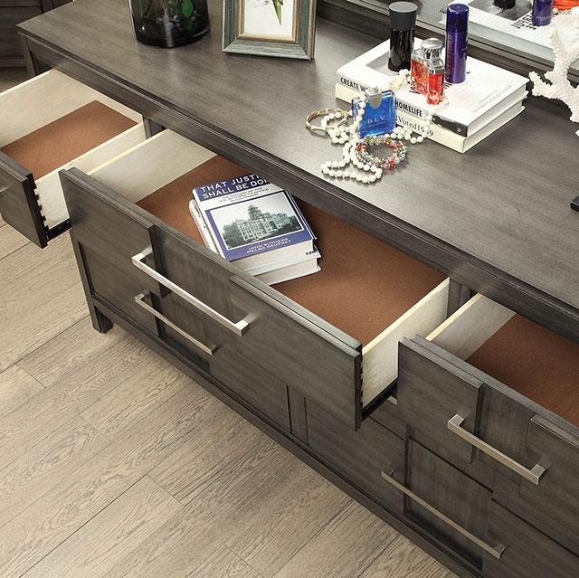 Berenice Espresso Night Stand White, Gray, & Espresso - Casa Morelos / Coahuila Furniture (Oklahoma City, OK)