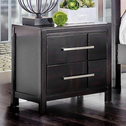 Berenice Espresso Night Stand White, Gray, & Espresso - Casa Morelos / Coahuila Furniture (Oklahoma City, OK)