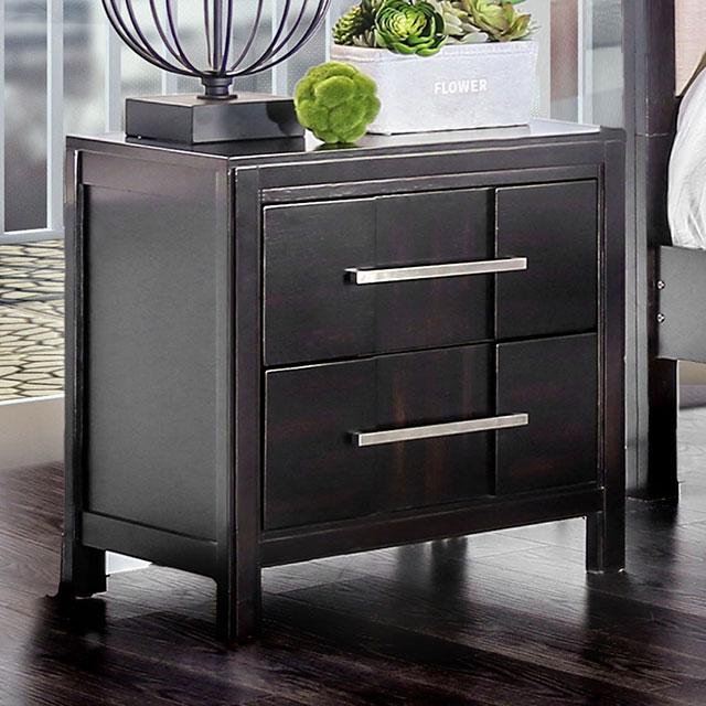 Berenice Espresso Night Stand White, Gray, & Espresso - Casa Morelos / Coahuila Furniture (Oklahoma City, OK)