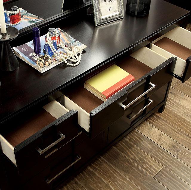 Berenice Espresso Night Stand White, Gray, & Espresso - Casa Morelos / Coahuila Furniture (Oklahoma City, OK)