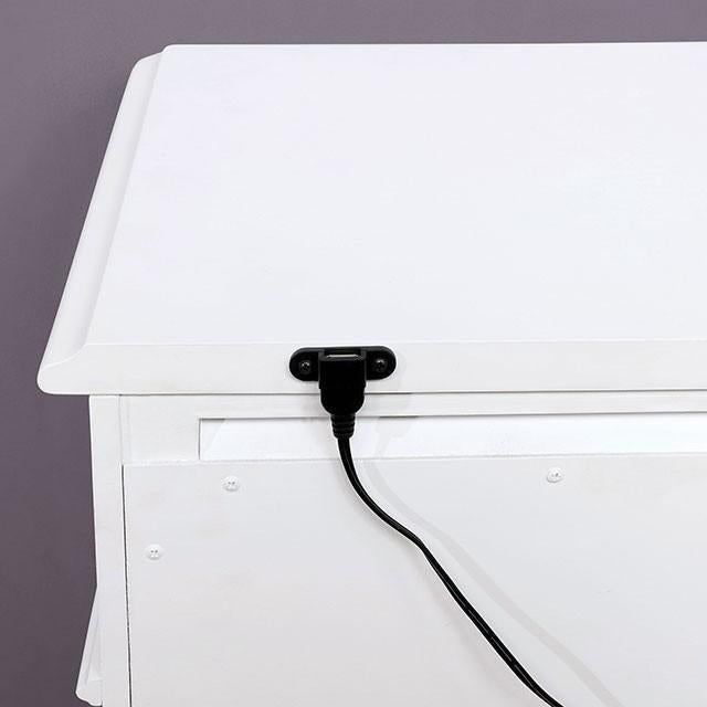 BELVA Night Stand w/ USB Outlet - Casa Morelos / Coahuila Furniture (Oklahoma City, OK)
