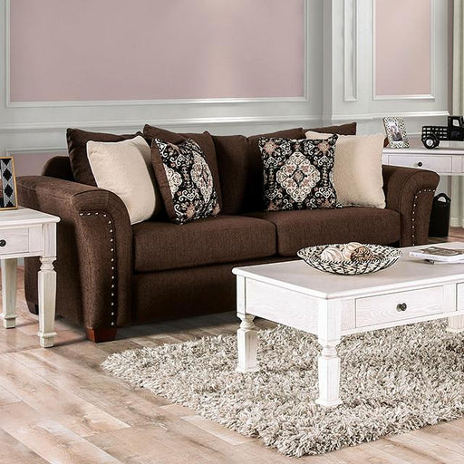 BELSIZE Sofa, Chocolate/Tan - Casa Morelos / Coahuila Furniture (Oklahoma City, OK)