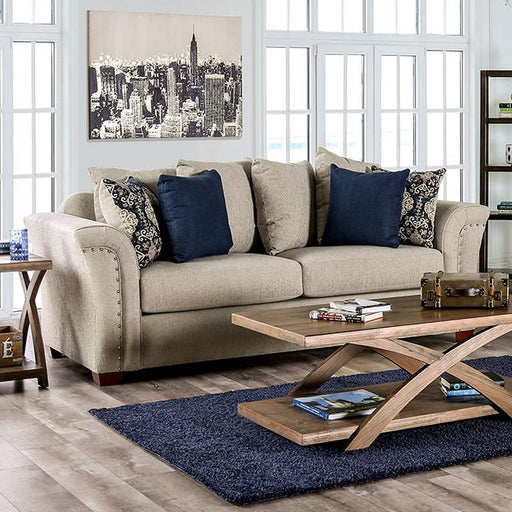 BELSIZE Sofa, Beige/Navy - Casa Morelos / Coahuila Furniture (Oklahoma City, OK)