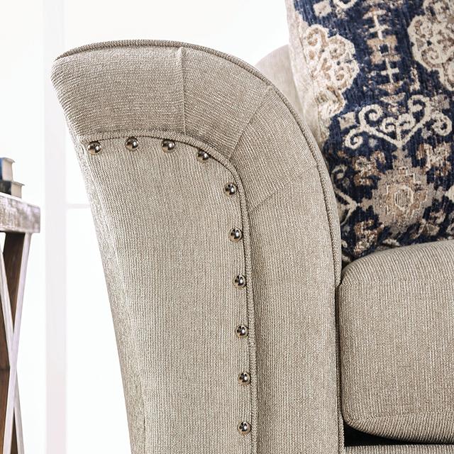 BELSIZE Sofa, Beige/Navy - Casa Morelos / Coahuila Furniture (Oklahoma City, OK)