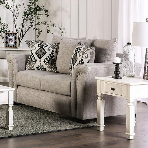 BELSIZE Loveseat Grey, Beige, & Choclate - Casa Morelos / Coahuila Furniture (Oklahoma City, OK)