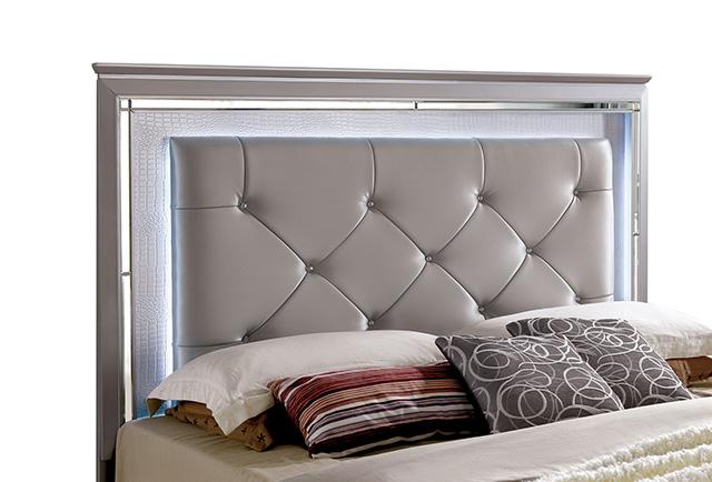 Bellagrand Bed Oak, Silver & Black - Casa Morelos / Coahuila Furniture (Oklahoma City, OK)