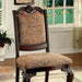 BELLAGIO Brown Cherry/Pattern Fabric Side Chair (2/CTN) - Casa Morelos / Coahuila Furniture (Oklahoma City, OK)