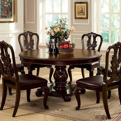 Bellagio Brown Cherry Round Dining Table - Casa Morelos / Coahuila Furniture (Oklahoma City, OK)