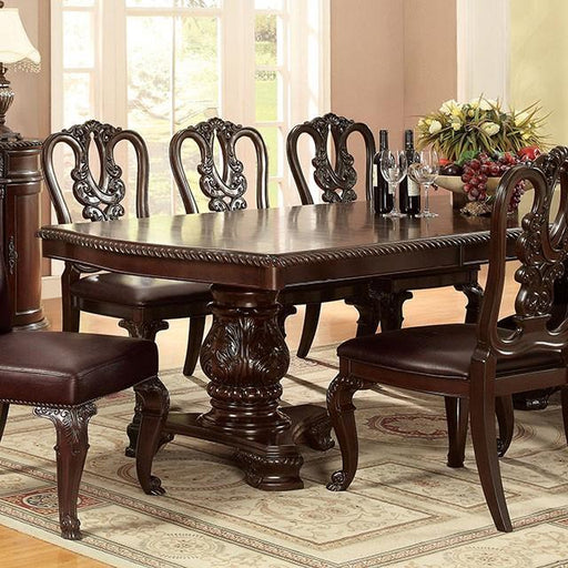 Bellagio Brown Cherry Dining Table w/ 2 Leaves - Casa Morelos / Coahuila Furniture (Oklahoma City, OK)
