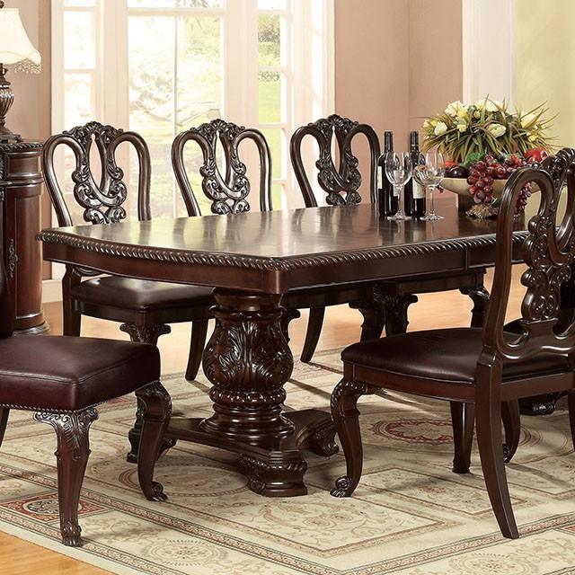 Bellagio Brown Cherry Dining Table w/ 2 Leaves - Casa Morelos / Coahuila Furniture (Oklahoma City, OK)