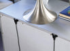 BELLADONNA Night Stand w/ LED & USB, Silver - Casa Morelos / Coahuila Furniture (Oklahoma City, OK)