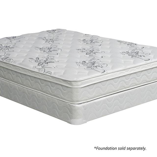 JALEN White 9" Euro Top Mattress, E.King - Casa Morelos / Coahuila Furniture (Oklahoma City, OK)