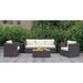 Ilona Brown/Beige Ottoman - Casa Morelos / Coahuila Furniture (Oklahoma City, OK)
