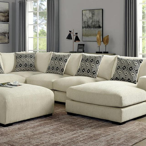 Kaylee U-Sectional w/ Right Chaise + Ottoman - Casa Morelos / Coahuila Furniture (Oklahoma City, OK)
