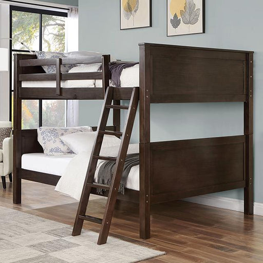 STAMOS Full/Full, Twin/Full, & Twin/twin Bunk Bed, Walnut - Casa Morelos / Coahuila Furniture (Oklahoma City, OK)