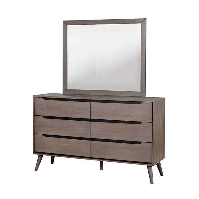 Lennart Gray Rectangular Mirror - Casa Morelos / Coahuila Furniture (Oklahoma City, OK)