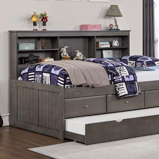 TIBALT Twin DayBed w/ Trundle, Dark Gray - Casa Morelos / Coahuila Furniture (Oklahoma City, OK)
