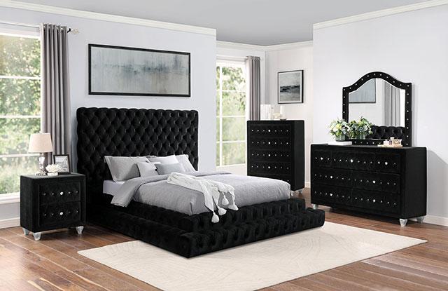 STEFANIA E.King & Queen Bed, Black & Gray - Casa Morelos / Coahuila Furniture (Oklahoma City, OK)