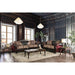 Quirino Burgundy/Dark Brown Sofa - Casa Morelos / Coahuila Furniture (Oklahoma City, OK)