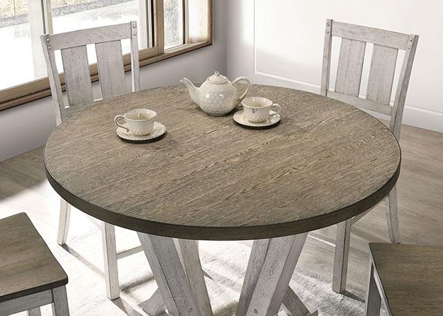 DAKOTA Counter Ht. Table, A. White/Ash Brown - Casa Morelos / Coahuila Furniture (Oklahoma City, OK)