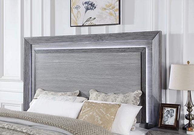 RAIDEN Cal.King, E.King, & Queen Bed, Gray - Casa Morelos / Coahuila Furniture (Oklahoma City, OK)