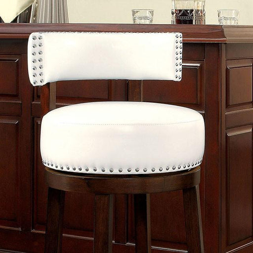 SHIRLEY Dark Oak/White 29" Bar Stool - Casa Morelos / Coahuila Furniture (Oklahoma City, OK)