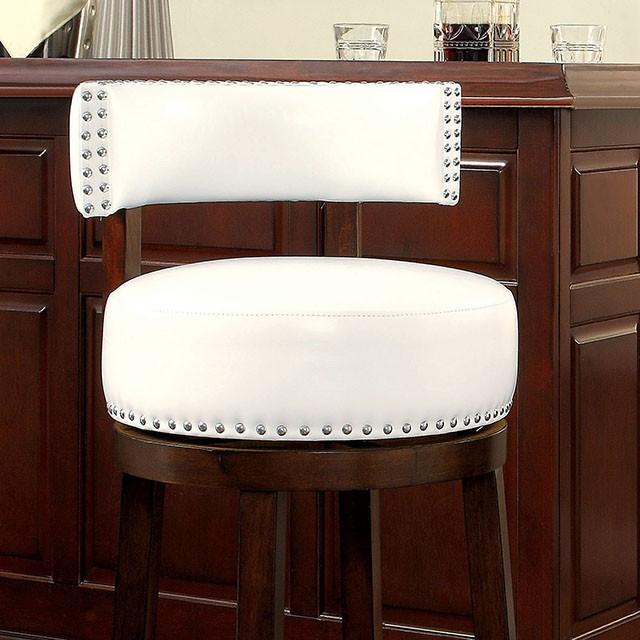 SHIRLEY Dark Oak/White 29" Bar Stool - Casa Morelos / Coahuila Furniture (Oklahoma City, OK)