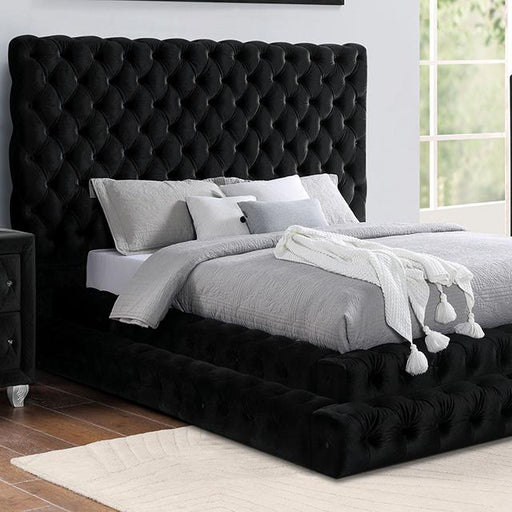 STEFANIA E.King & Queen Bed, Black & Gray - Casa Morelos / Coahuila Furniture (Oklahoma City, OK)