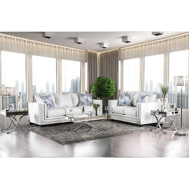 Ilse Off-White/Blue Sofa - Casa Morelos / Coahuila Furniture (Oklahoma City, OK)