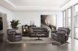 JOSIAS Loveseat, Dark Gray Leatherette - Casa Morelos / Coahuila Furniture (Oklahoma City, OK)