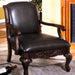 Sheffield Antique Dark Cherry Accent Chair - Casa Morelos / Coahuila Furniture (Oklahoma City, OK)