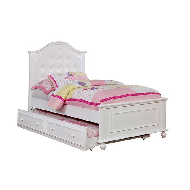 OLIVIA White Full & Twin Bed - Casa Morelos / Coahuila Furniture (Oklahoma City, OK)