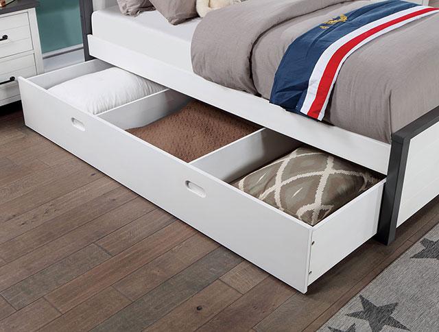 PRIAM Full & Twin Bed, White/Gray, Pink, Chrome, & Yellow - Casa Morelos / Coahuila Furniture (Oklahoma City, OK)