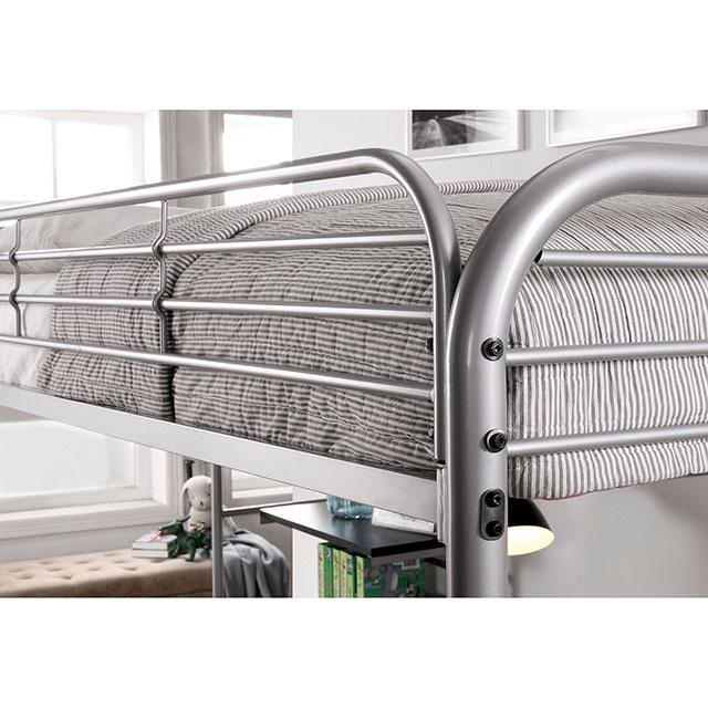 Opal Iii Black & Silver Twin Loft Bed - Casa Morelos / Coahuila Furniture (Oklahoma City, OK)