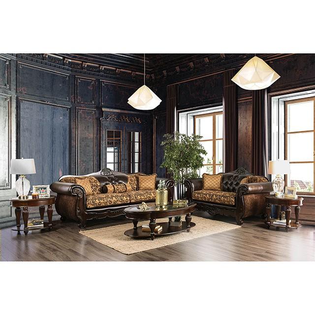 Quirino Tan/Dark Brown Sofa - Casa Morelos / Coahuila Furniture (Oklahoma City, OK)